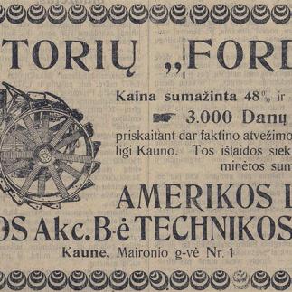1922 - Traktoriai „FORDSON“
