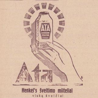 1928 - „Henkel's“ šveitimo milteliai viską šveičia!