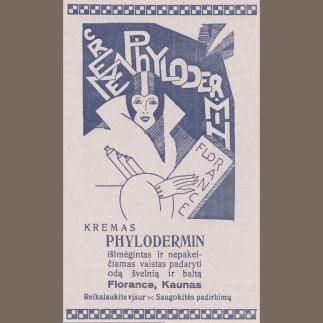 1928 - Kremas „PHYLODERMIN“ - „Florance“, Kaunas