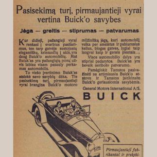 1928 - Pasisekimą turį, pirmaujantieji vyrai vertina „Buicko“ savybes