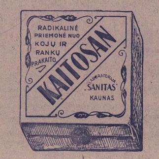 1928 - Radikalinė priemonė nuo kojų ir rankų prakaito „KAITOSAN“