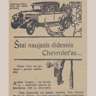1928 - Štai naujasis, didesnis „Chevrolet'as“