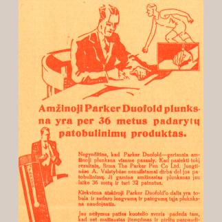 1929 - Amžinoji „Parker Duoford“ plunksna yra per 36 metus padarytų patobulinimų produktas