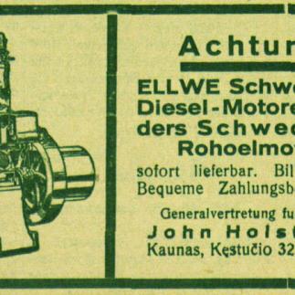 1929 - ELWE švediški Diesel - motorai, Boliners švediški Rohoel motorai