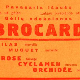 1929 - Gėlių odekolonas „BROCARD“