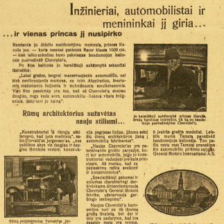 1929 - Inžinieriai, automobilistai ir menininkai jį giria / „Chevrolet“ automobilis