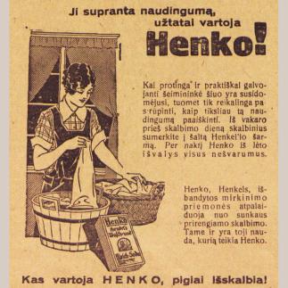 1929 - Ji supranta naudingumą, užtatai vartoja Henko!