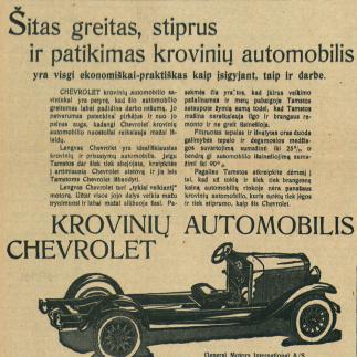 1929 - Krovinių automobilis „CHEVROLET“