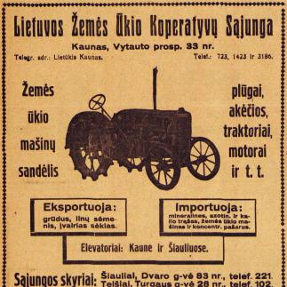 1929 - Lietuvos Žemės Ūkio Koperatyvų Sąjunga, Kaunas
