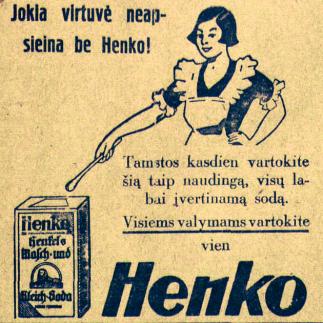 1929 - Jokia virtuvė neapsieina be „Henko“