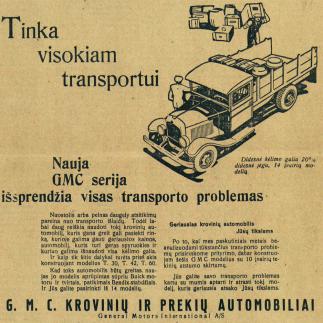 1929 - Nauja GMC serija išsprendžia visas transporto problemas