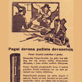 1929 - Pagal dovaną pažista dovanotoją / „Parker - Duofold“ praktiškas ir gražus