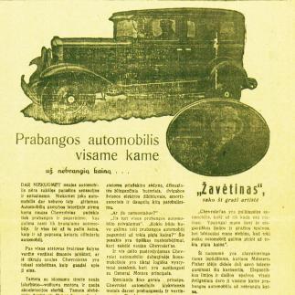 1929 - Prabangos automobilis visame kame „CHEVROLET“