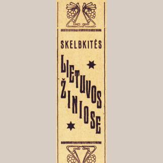 1929 - Skelbkitės „Lietuvos žiniose“