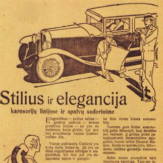 1929 - „Oakland's“ stilius ir elegancija 
