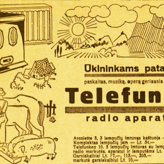 1929 - „TELEFUNKEN“ radio aparatai