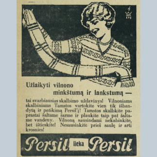 1929 - Užlaikyti vilnono minkštumą ir lankstumą - „Persil“ lieka „Persil“