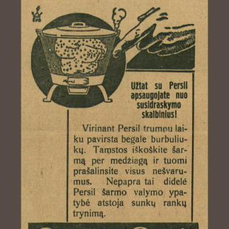 1929 - Užtat su „Persil“ apsaugote nuo susidraskimo skalbinius!