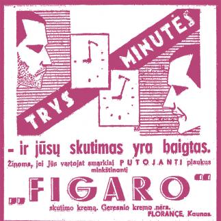 1938 - Skutimosi kremas „FIGARO“