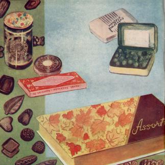 1960 - Vitaminizuota karamelė / Mentolo pastilės / Šokoladas su įdaru