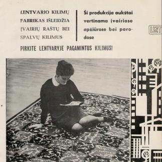 1966 - Lentvario kilimų fabrikas išleidžia įvairių raštų bei spalvų kilimus