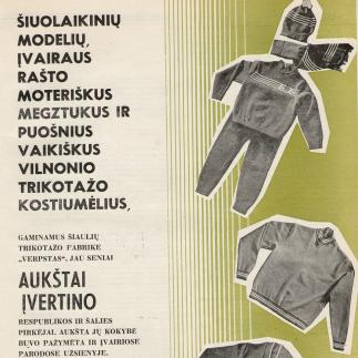 1966 - Moteriški megztukai / Vaikiški vilnonio trikotažo kostiumėliai
