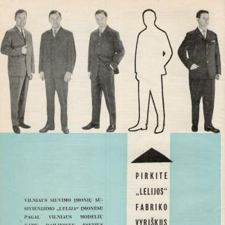1966 - Pirkite „Lelijos“ fabriko vyriškus kostiumus