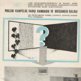 1966 - Poilsio kampelio, vaikų kambario ir miegamojo baldai