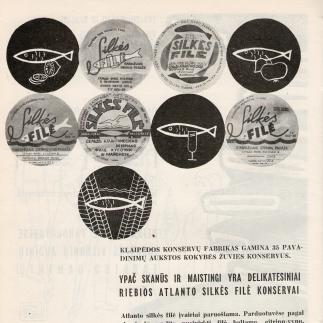 1966 - Ypač skanūs ir maistingi yra delikatesiniai riebios atlanto silkės filė konservai