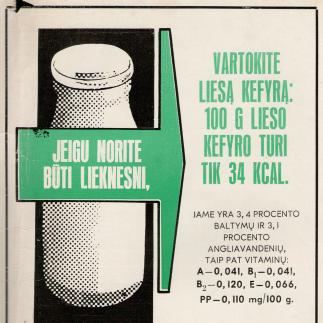 1977 - Jeigu norite būti lieknesni, vartokite liesą kefyrą