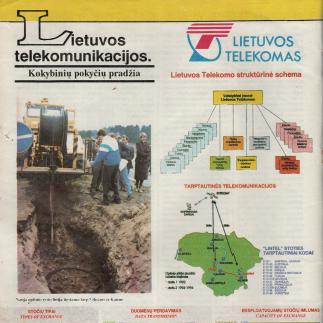 1992 - Lietuvos telekomas / Kokybinių pokyčių pradžia