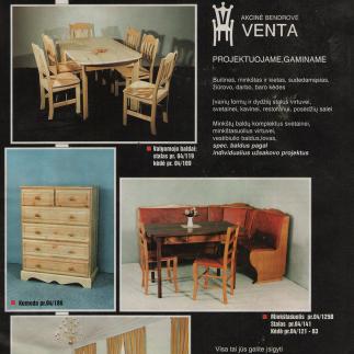 1996 - Baldų gamybos ir projektavimo AB „VENTA“