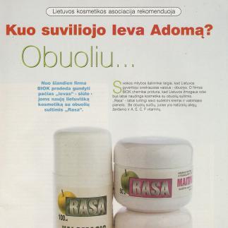 1997 - Išbandykite „Rasa“ - Jūsų oda taps atspari ir sveika