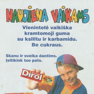 1998 - „Dirol Kids“ - Kramtomoji guma be cukraus
