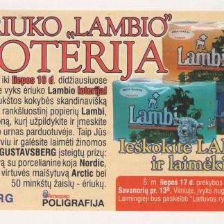 1998 - Ėriuko „Lambio“ loterija