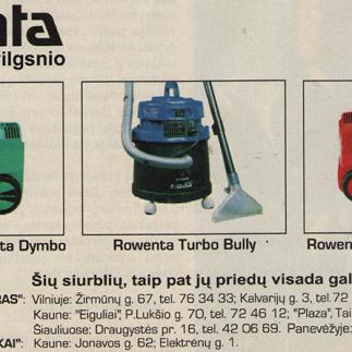 1998 - „Rowenta“ - Pakeri nuo pirmo žvilgsnio