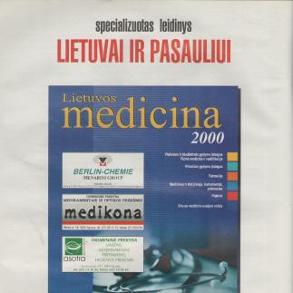 1999 - Specialus leidinys „Lietuvos medicina“