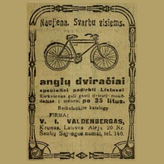 1928 - Anglų dviračiai specialiai padirbti Lietuvai