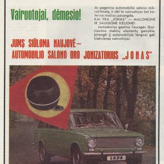 1978 - Automobilio salono oro jonizatorius „JONAS“