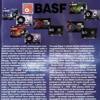1996 - BASF audio-, videokasetės