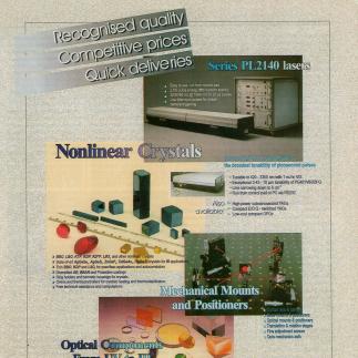 1998 - Eksma Co., Lasers, Optics, Electronics