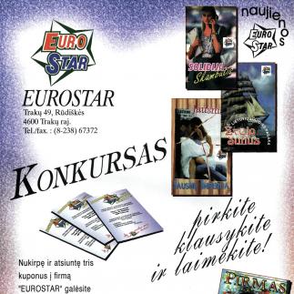 1996 - EuroStar konkursas - pirkite, klausykite ir laimėkite!