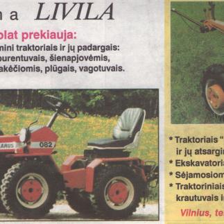 1995 - Firma „Livila“ / Traktoriai „Belarus“