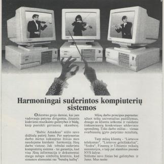1995 - Harmoningai suderintos kompiuterių sistemos