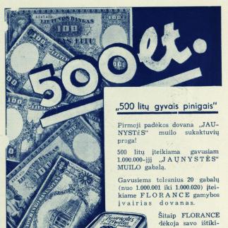 1937 - „Jaunystės muilo“ loterija moterims