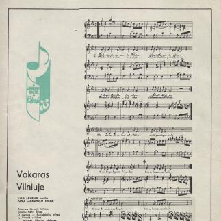 1976 - Melodija „Vakaras Vilniuje“ (natos, žodžiai)