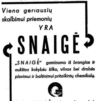 1940 - Vienas geriausių skalbimo priemonių yra Snaigė