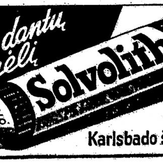 1938 - Pašalina dantų akmenėlį „Solvolith“