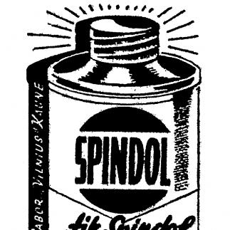 1940 - Geriausia valymo ir poliravimo priemonė„Spindol“