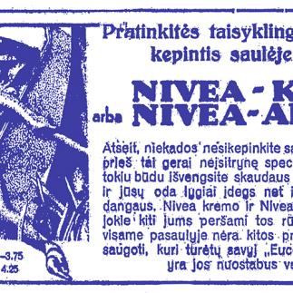 1932 - Pratinkitės taisyklingai kepintis saulėje  „NIVEA - Kremas, NIVEA - aliejus“